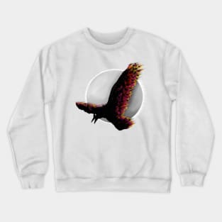 Raven Flying In Front of the Moon Crewneck Sweatshirt